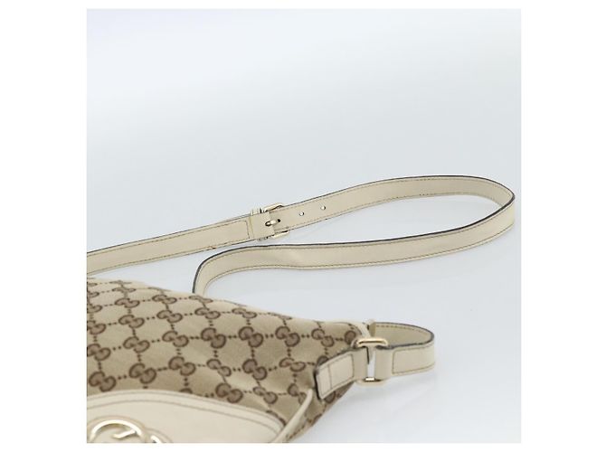 Borsa a tracolla GUCCI GG Canvas Newbrit Beige Oro 169998 Auth ep14864 D'oro - vista 9