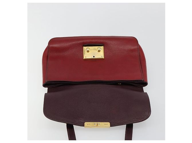 Borsa Miu Miu in pelle 2way Rosso Oro Auth ka4739A D'oro - vista 18