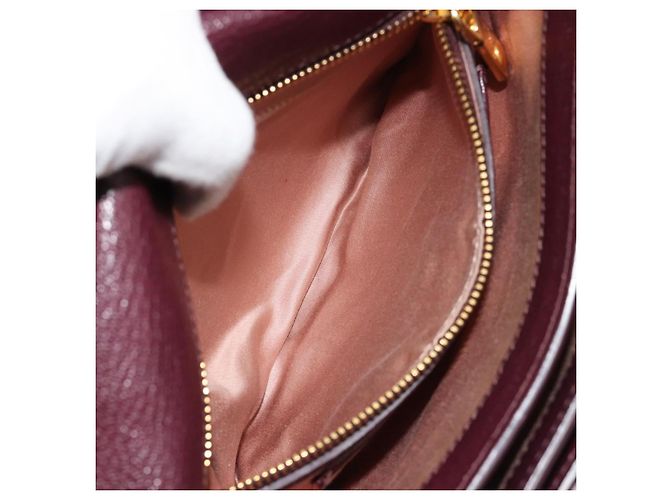 Borsa Miu Miu in pelle 2way Rosso Oro Auth ka4739A D'oro - vista 25