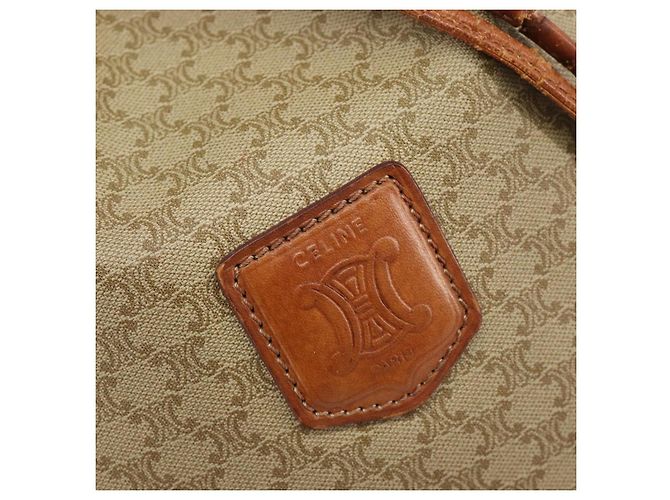 Céline Borsa a Spalla CELINE Macadam Canvas PVC Beige Oro Auth ti3982 D'oro - vista 16