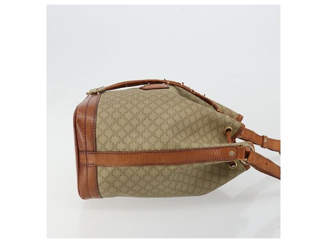 Céline Borsa a Spalla CELINE Macadam Canvas PVC Beige Oro Auth ti3982 D'oro - vista 4