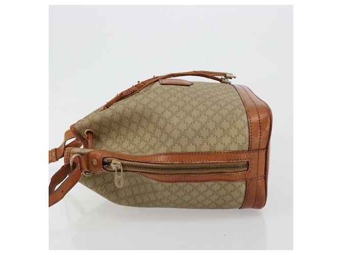 Céline Borsa a Spalla CELINE Macadam Canvas PVC Beige Oro Auth ti3982 D'oro - vista 5