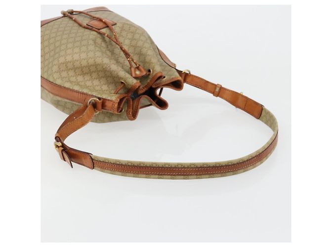 Céline Borsa a Spalla CELINE Macadam Canvas PVC Beige Oro Auth ti3982 D'oro - vista 7