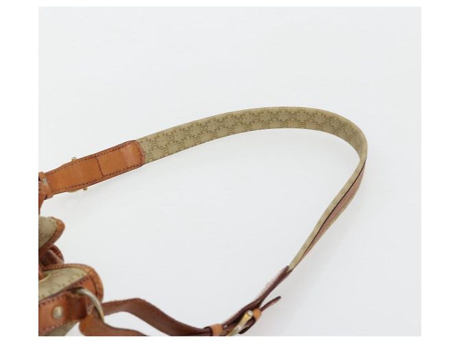 Céline Borsa a Spalla CELINE Macadam Canvas PVC Beige Oro Auth ti3982 D'oro - vista 8