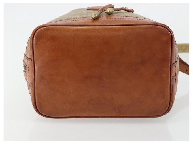 Céline Borsa a Spalla CELINE Macadam Canvas PVC Beige Oro Auth ti3982 D'oro - vista 9