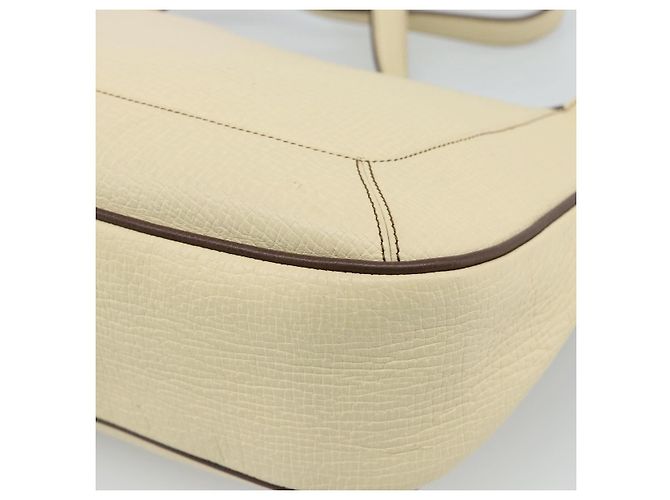 Borsa a tracolla LOEWE in pelle Avorio Argento Auth bs35516 Crudo - vista 12
