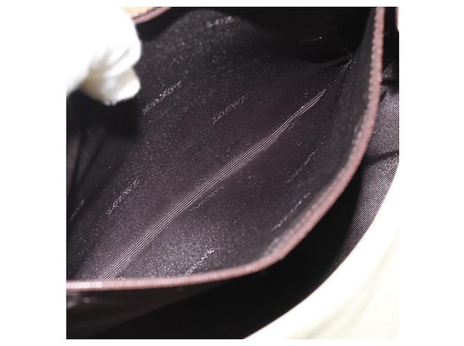 Borsa a tracolla LOEWE in pelle Avorio Argento Auth bs35516 Crudo - vista 21