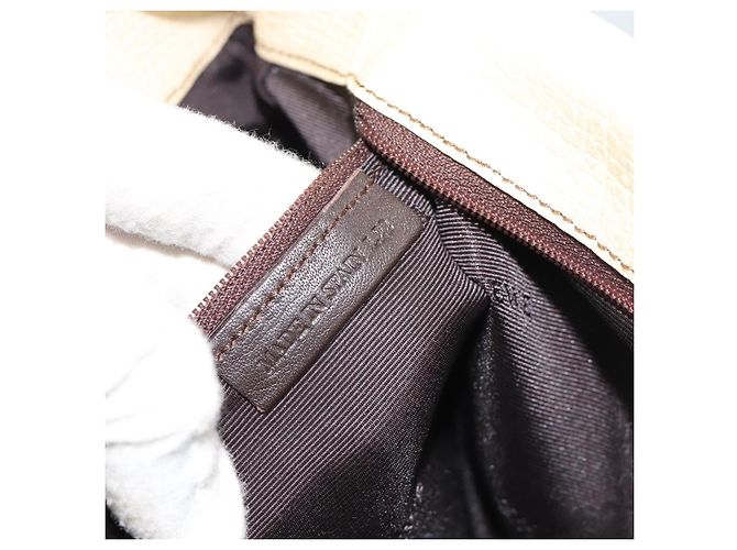 Borsa a tracolla LOEWE in pelle Avorio Argento Auth bs35516 Crudo - vista 22