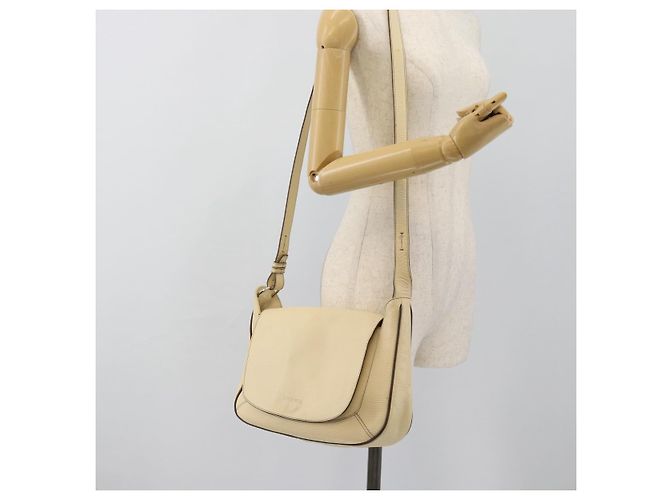Borsa a tracolla LOEWE in pelle Avorio Argento Auth bs35516 Crudo - vista 23