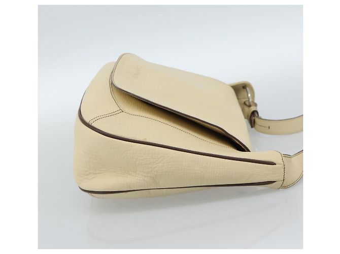 Borsa a tracolla LOEWE in pelle Avorio Argento Auth bs35516 Crudo - vista 5