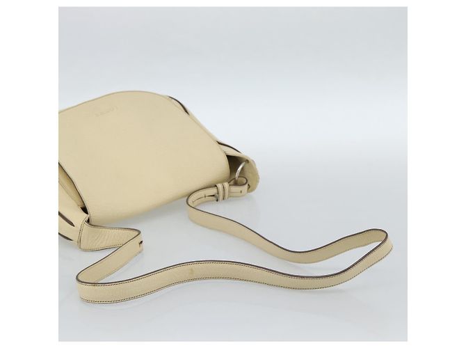 Borsa a tracolla LOEWE in pelle Avorio Argento Auth bs35516 Crudo - vista 7