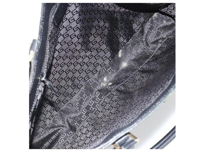 Borsa Tote GUCCI in tela nera e oro 002 1109 Auth 184982 Nero D'oro - vista 16