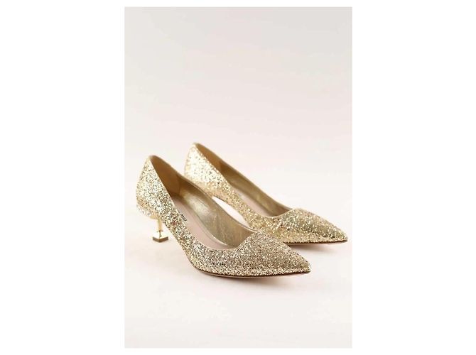 Miu Miu Tacchi dorati D'oro - vista 3