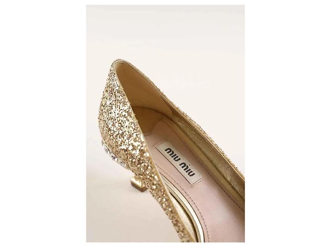 Miu Miu Tacchi dorati D'oro - vista 4