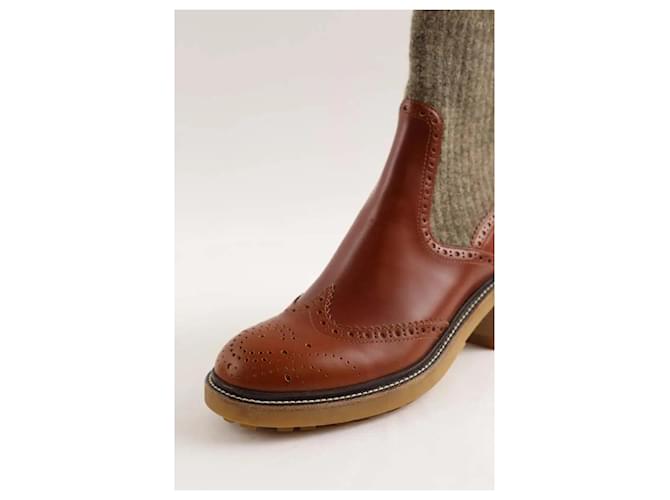 Chloé Botas marrones con forro de pelo Castaño - vista 5