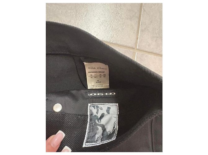 Rick Owens Pantaloni in Denim Nero - vista 2