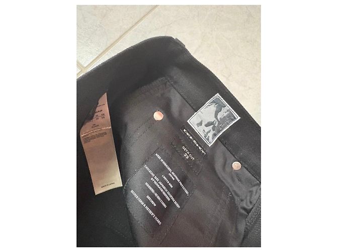 Rick Owens Pantaloni in Denim Nero - vista 3