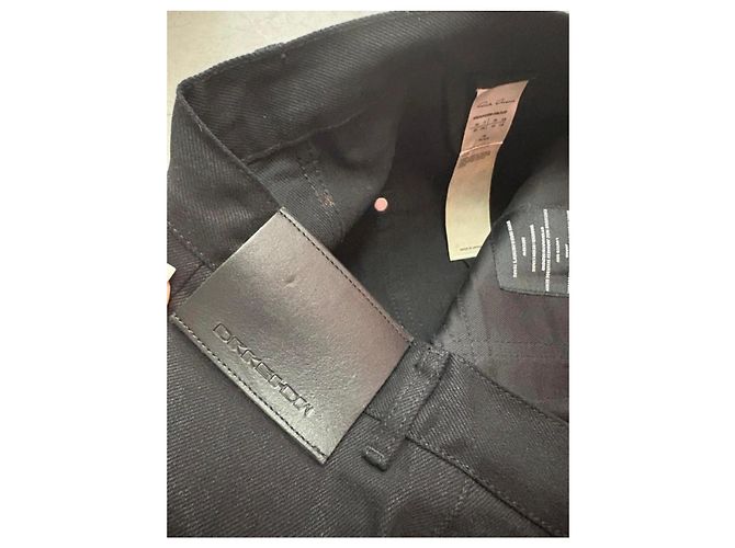 Rick Owens Pantaloni in Denim Nero - vista 4