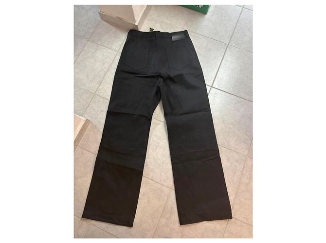 Rick Owens Pantaloni in Denim Nero - vista 5