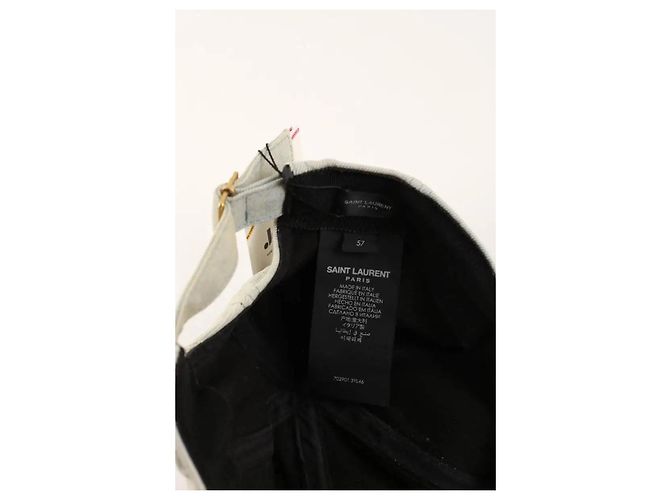 Cappellino Saint Laurent in cotone blu - vista 5