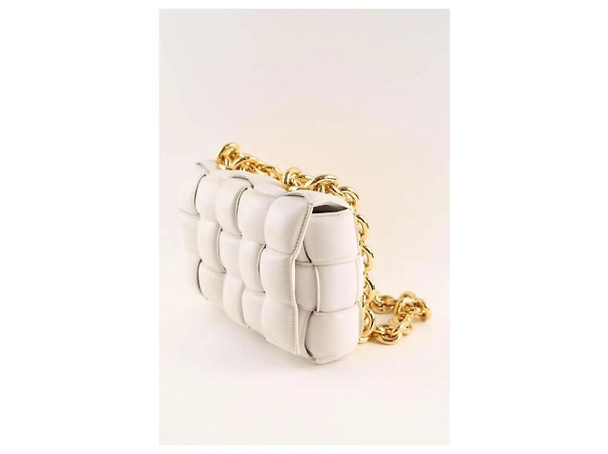 Bottega Veneta Borsa a tracolla Chain Cassette bianco - vista 2