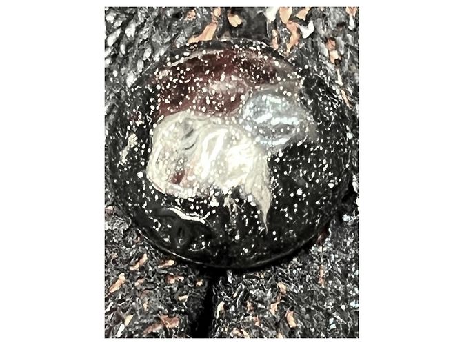 Chanel Logo Lettering Shimmer Bomberjacke Spring 2015 Schwarz - Ansicht 9