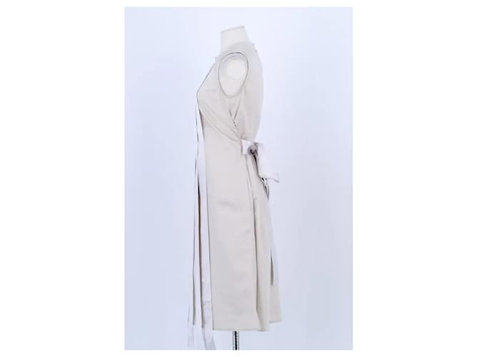 Sofie d'Hoore Vestido de algodón beige - vista 3