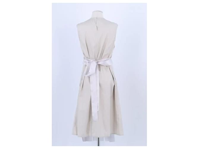 Sofie d'Hoore Vestido de algodón beige - vista 4
