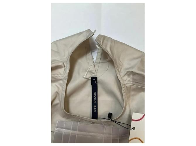 Sofie d'Hoore Vestido de algodón beige - vista 5