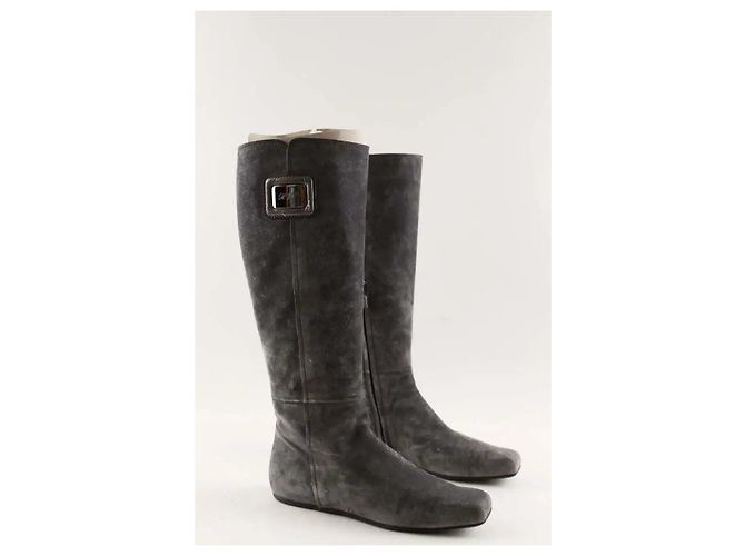 Roger Vivier Botas de montar grises - vista 3