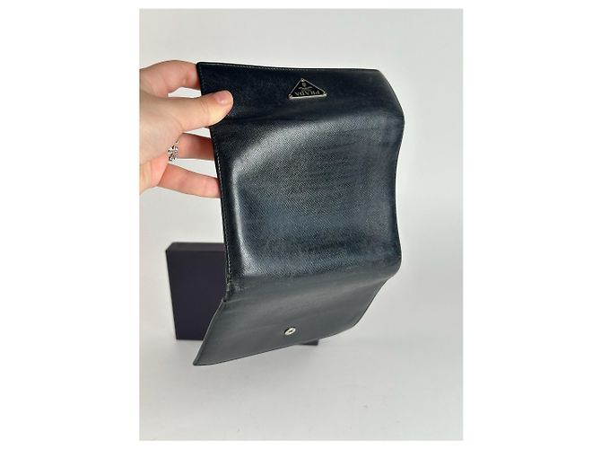 Saffiano Portafoglio vintage in pelle Prada nero - vista 3