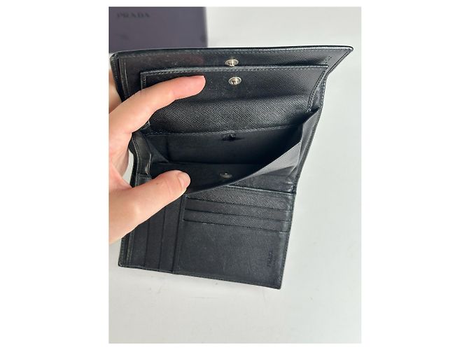 Saffiano Portafoglio vintage in pelle Prada nero - vista 4