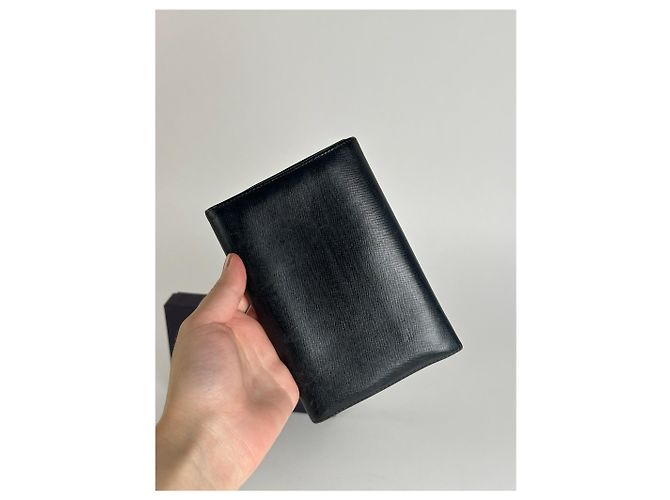 Saffiano Portafoglio vintage in pelle Prada nero - vista 8