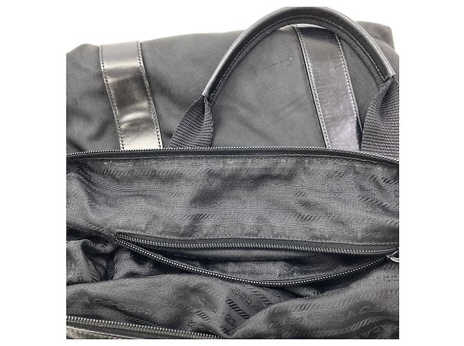 Borsa Tote in Nylon Nero Prada - vista 10
