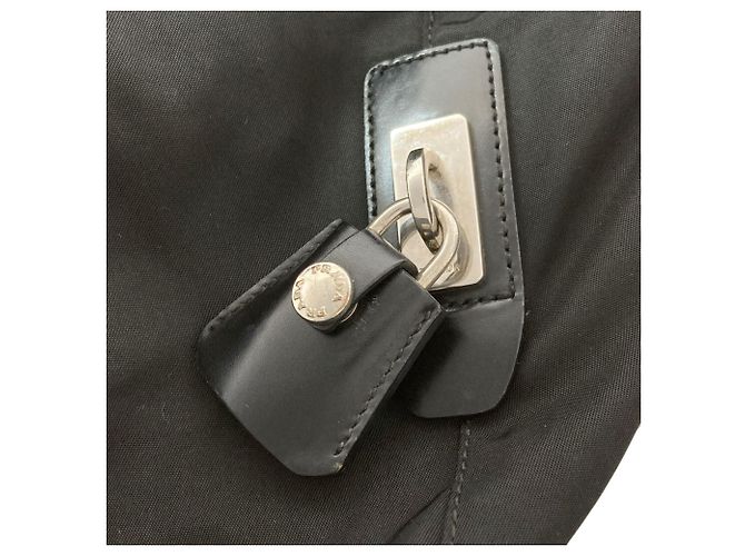 Borsa Tote in Nylon Nero Prada - vista 22