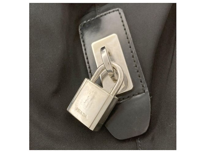 Borsa Tote in Nylon Nero Prada - vista 23