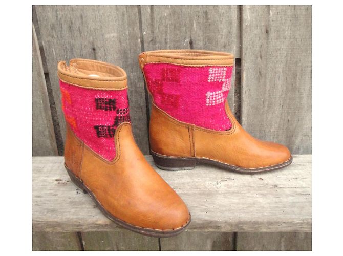 Autre Marque Botines Sabah Ibiza de cuero Castaño Rosa - vista 2