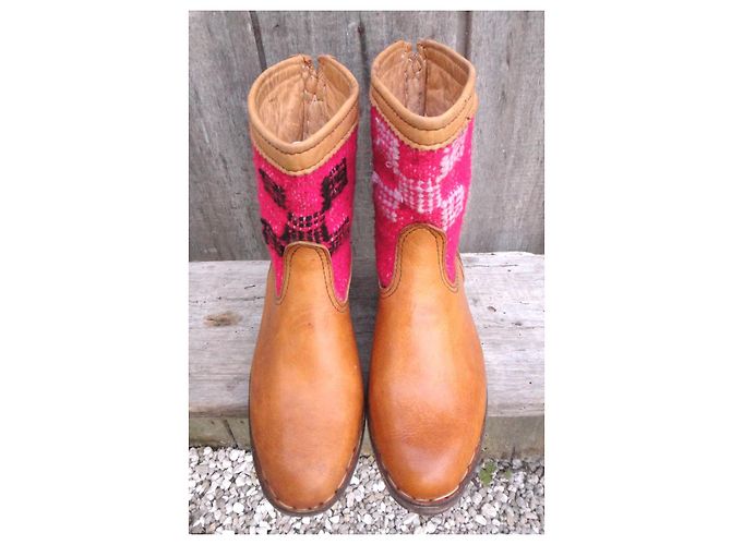 Autre Marque Botines Sabah Ibiza de cuero Castaño Rosa - vista 3