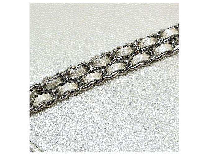 Chanel Timeless Wallet on Chain in pelle texturizzata Argento - vista 5