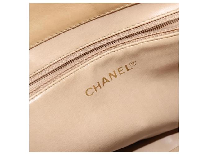Chanel V Stitch Leather Beige - vista 7