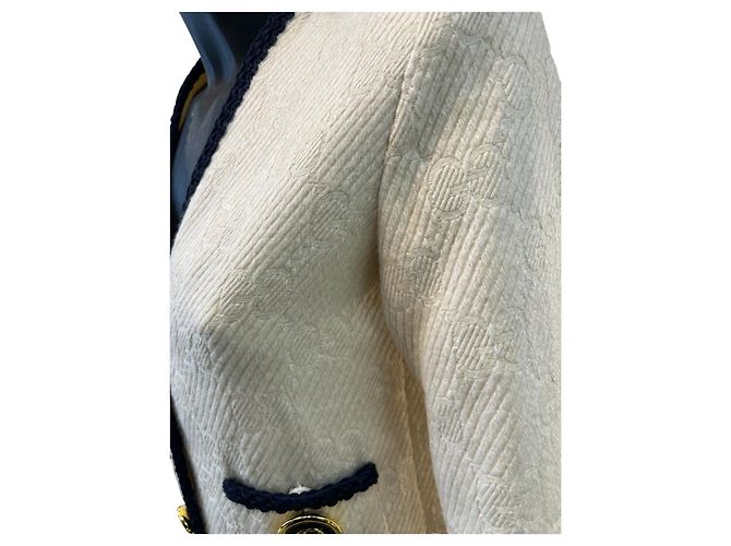 Gucci Blazer aus beigem Wolle mit GG-Logo - vista 6