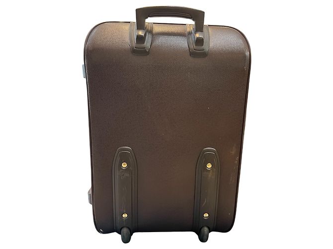 Valigia da viaggio in pelle marrone Louis Vuitton - vista 5