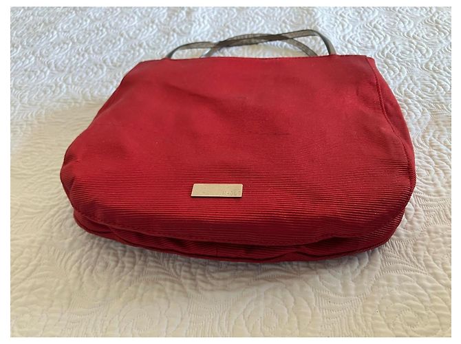 Bruno Magli Bolsa tote Magli de tecido vermelha com alças de couro Vermelho - vista 4