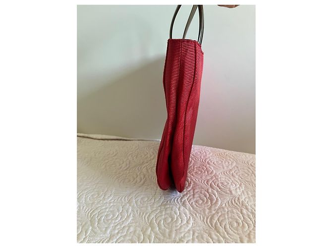Bruno Magli Bolsa tote Magli de tecido vermelha com alças de couro Vermelho - vista 5