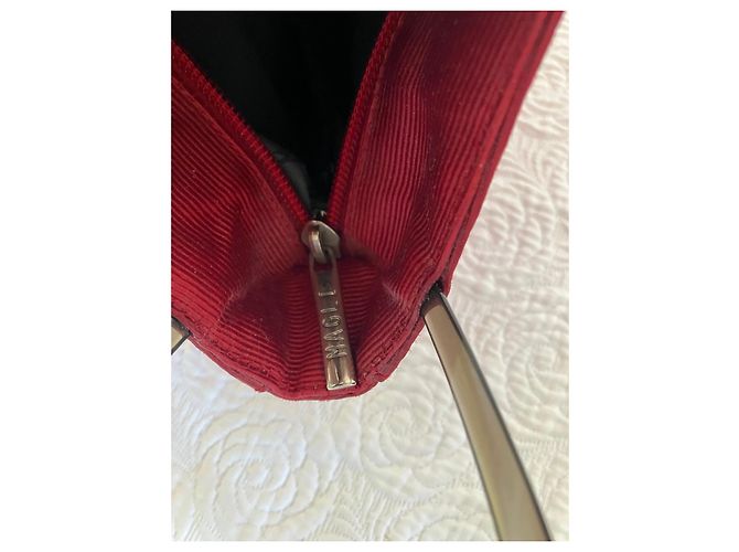 Bruno Magli Bolsa tote Magli de tecido vermelha com alças de couro Vermelho - vista 6