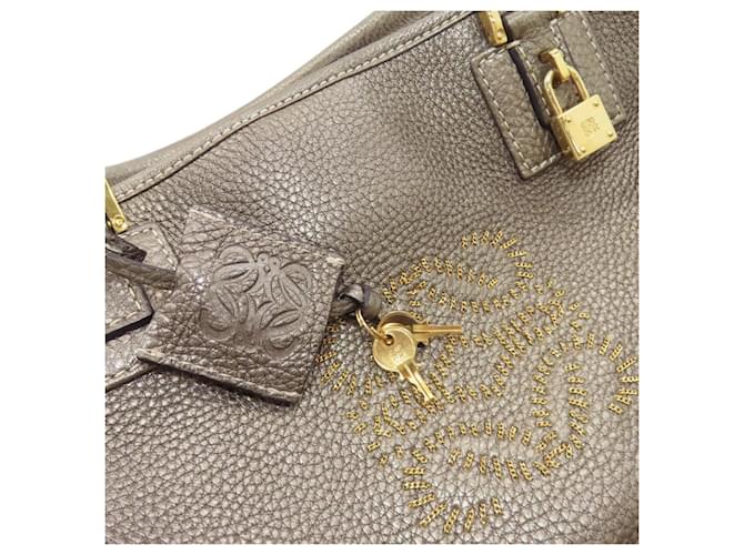 Borsa Loewe Anagram Bronzo - vista 12