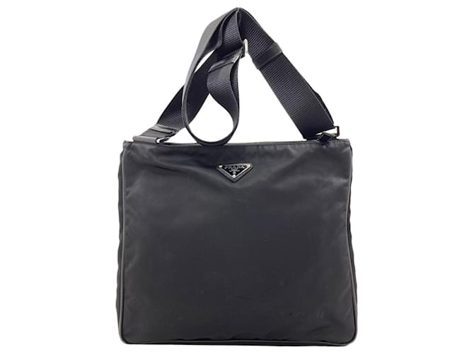 Borsa a tracolla in nylon nero Prada - vista 2