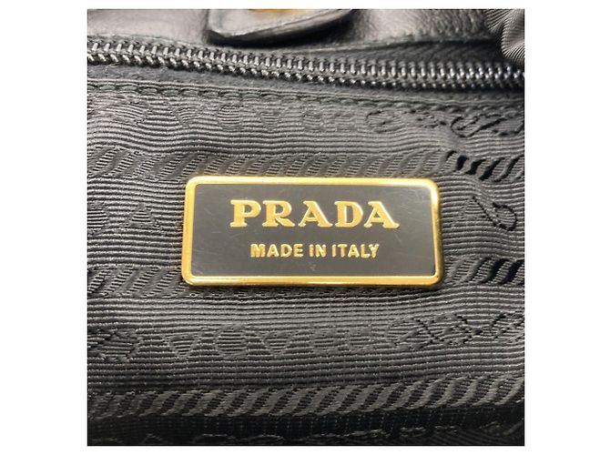 Borsa a mano Prada Ribbon in nylon nero - vista 6