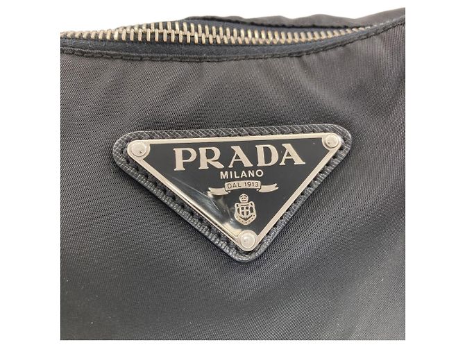 Borsa Hobo a Spalla Singola Prada Nero - vista 8