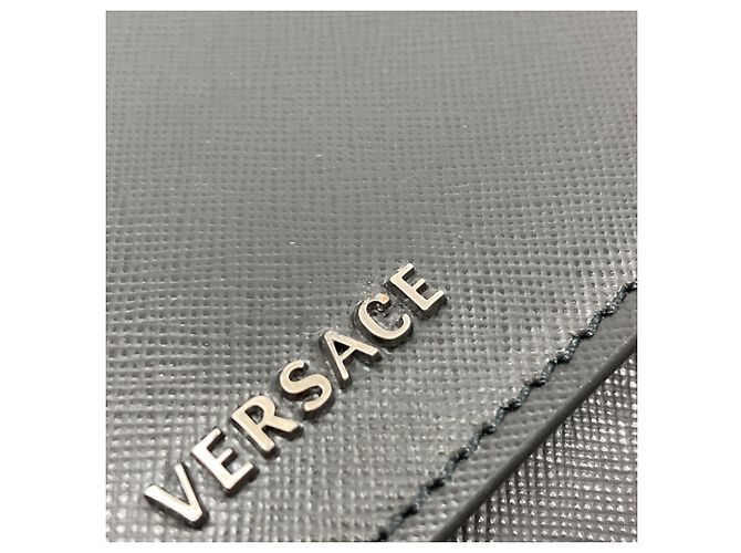 Borsa a tracolla in pelle Versace Nero - vista 12
